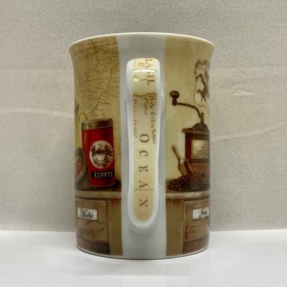 Masterpiece Collection Coffee Mug Ceramic Java Robusta Mocha Cup Vintage Look - Picture 4 of 12